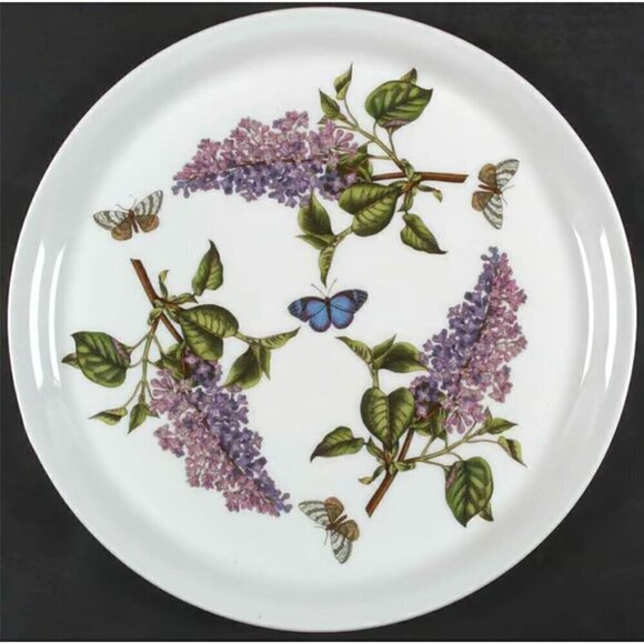Portmeirion Lilacs Fire & Ice Botanic Garden 12" Round Serving Platter England - Picture 1 of 9